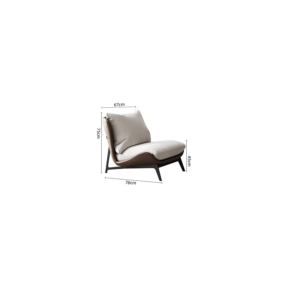 Single Sofa Chair Leather Single Chair Home Fabric Simple Modern Single Chair Living Room Bedroom Balcony Leisure Sofa Chair (Color : 04) (6)