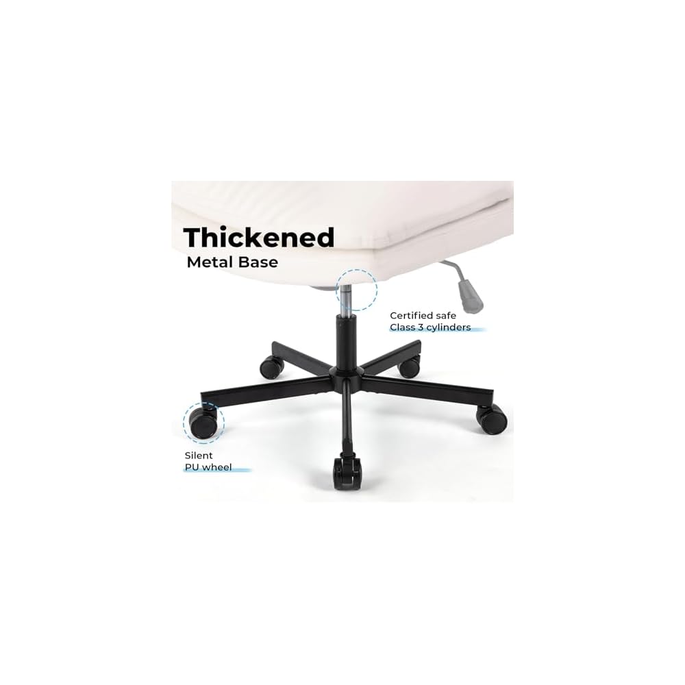 Desk Chair Comfy Simple Modern Office Desk Chair Comfy Wide Office Comfy Office Chair for Home,Office,Make Up,Small Space