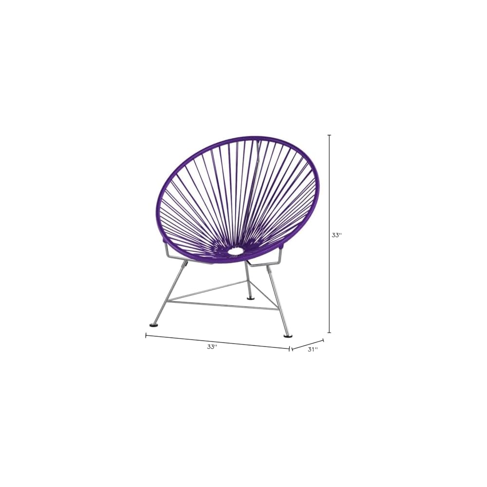 Innit Designs Innit Chair, Purple Weave on Chrome Frame