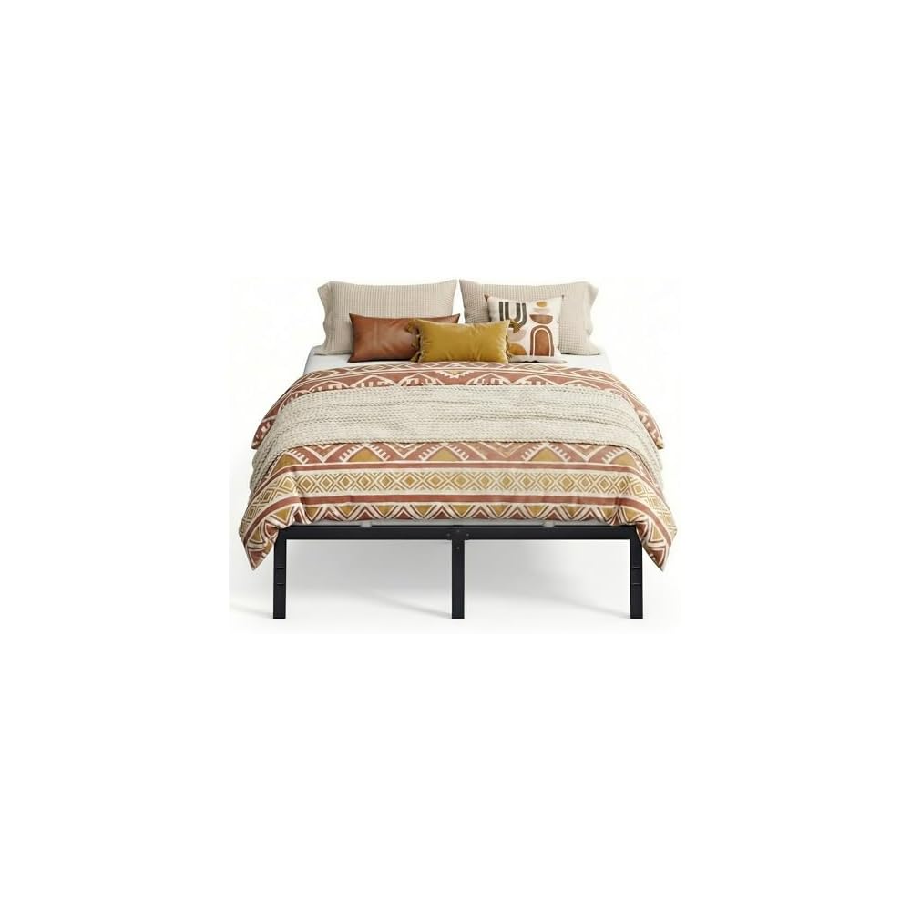VASAGLE Full Metal Bed Frame, 14 Inches Tall, 1100 lb Weight Capacity